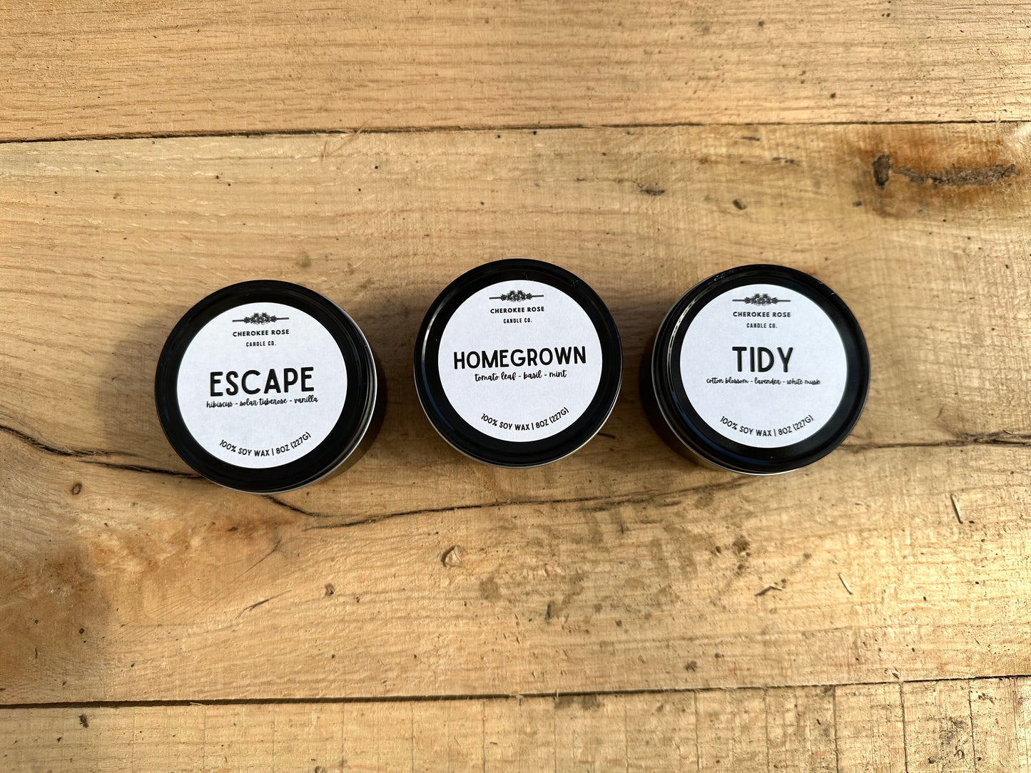 Black Tin Candle