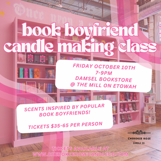 10/10 Book Boyfriends Candle Making Class at Damsel