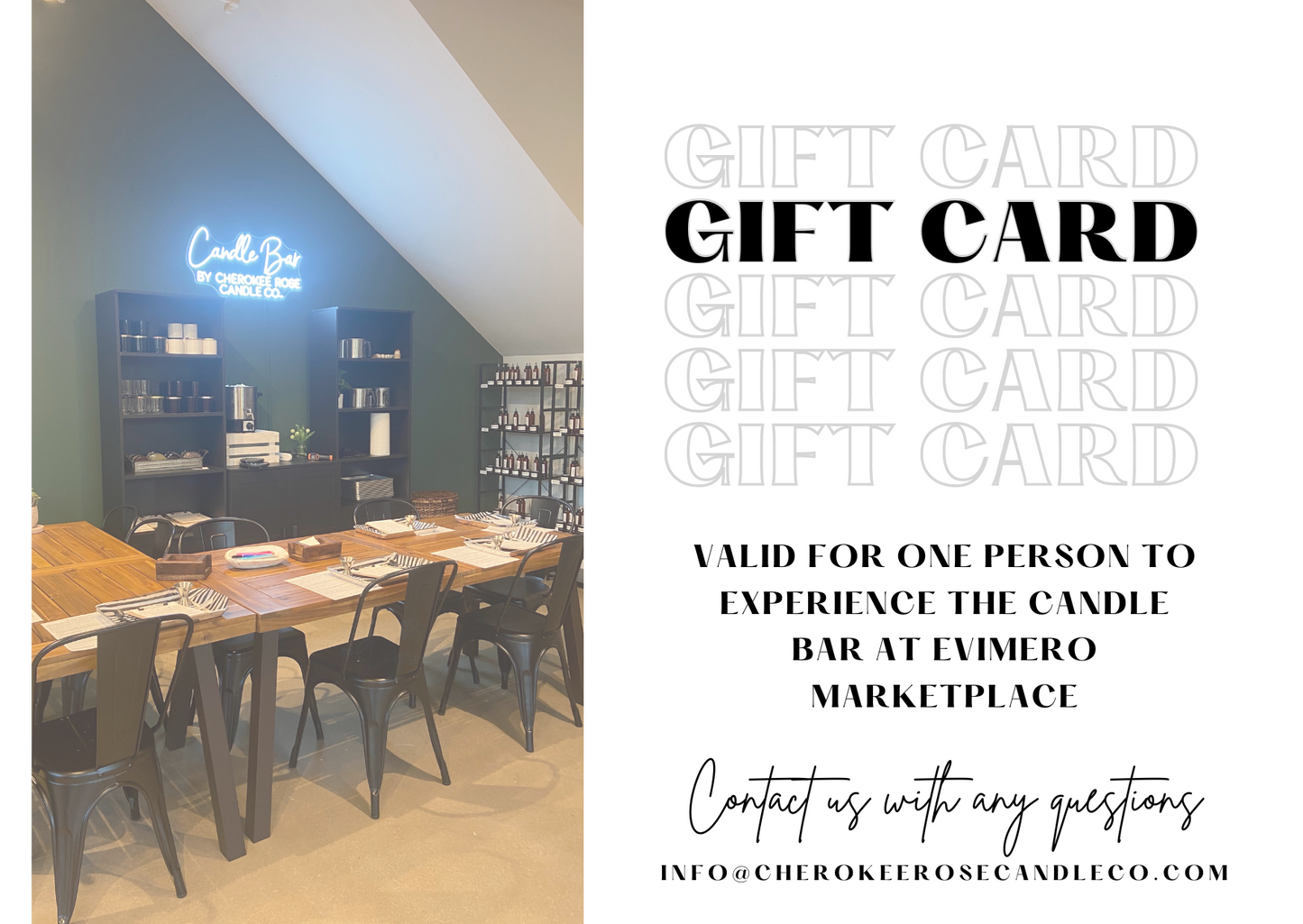 Candle Bar Experience Gift Card