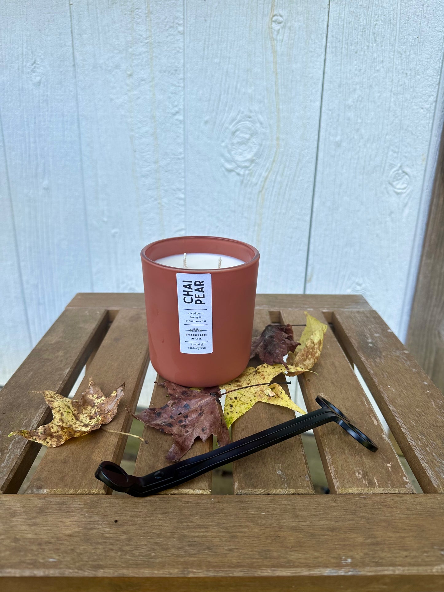 Fall Terracotta Glass Jar Candle