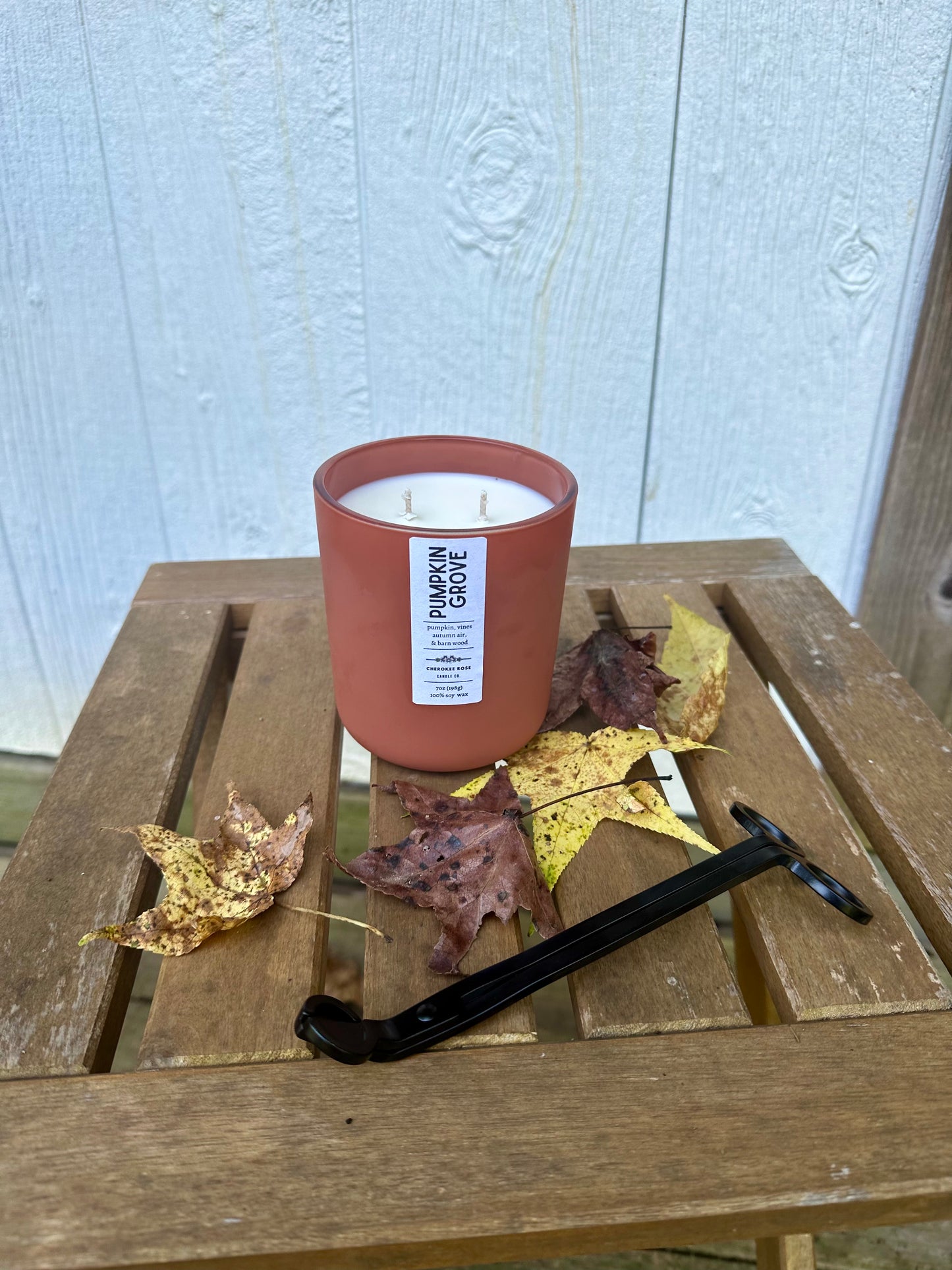 Fall Terracotta Glass Jar Candle