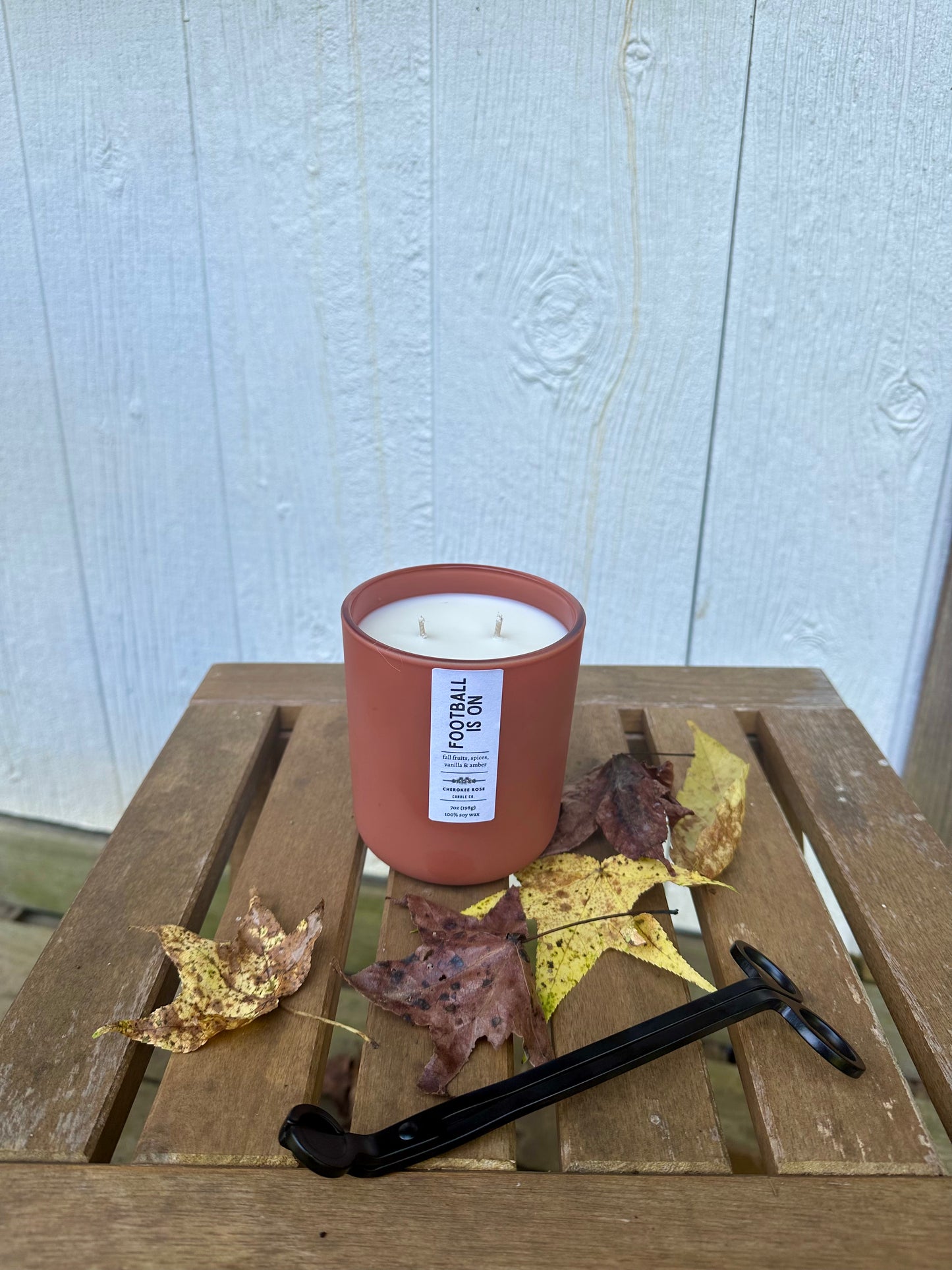 Fall Terracotta Glass Jar Candle