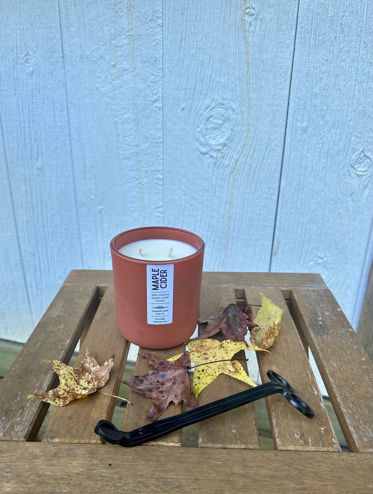 Fall Terracotta Glass Jar Candle