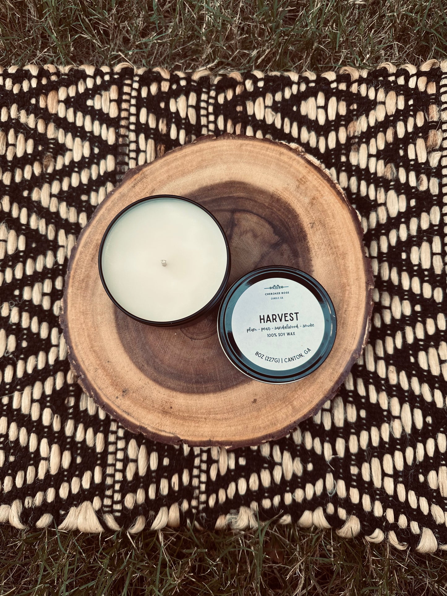 8oz Black Tin Candle