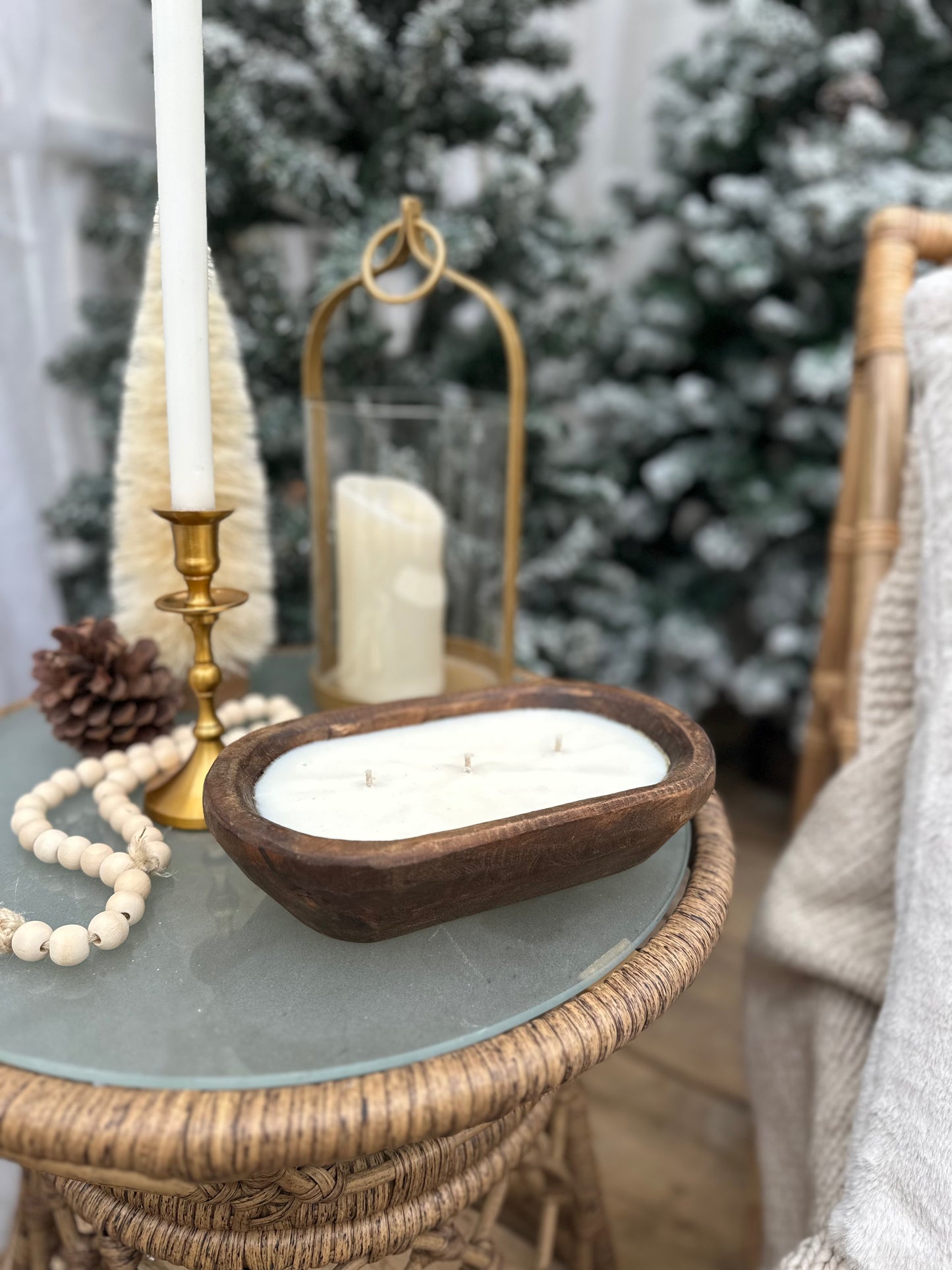 Dough Bowl Candle - Brown