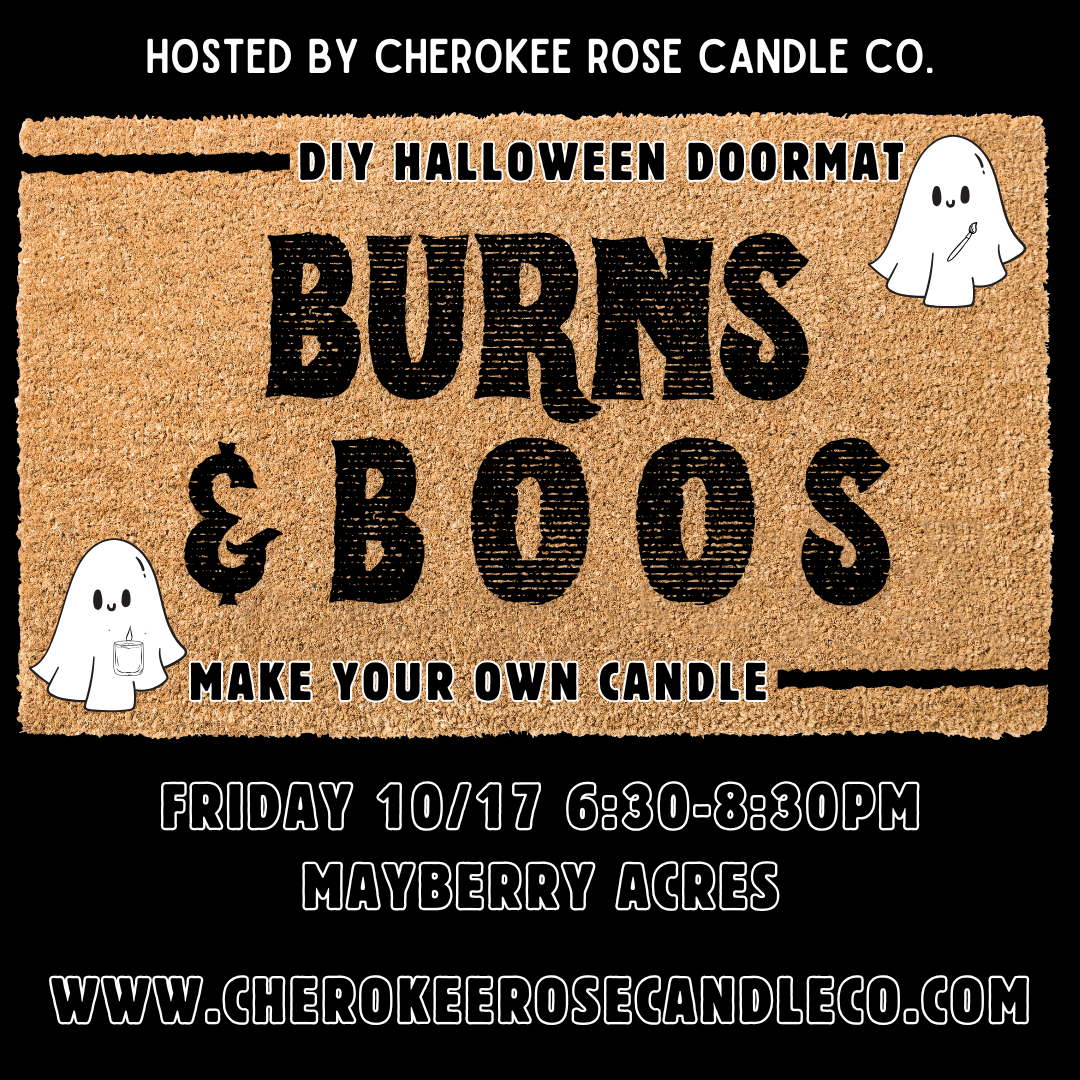 10/17 Burns & Boos - Candle Making & DIY Halloween Door Mat Event
