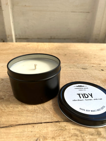 Black Travel Tin Candle